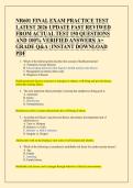 NR601 FINAL EXAM PRACTICE TEST LATEST 2026 UPDATE FAST REVIWED  FROM ACTUAL TEST 150 QUESTIONS  AND 100&percnt; VERIFIED ANSWERS&vert; A&plus;  GRADE Q&A &vert; INSTANT DOWNLOAD  PDF