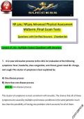 NR509 Final Exam 2026&sol;2027 - Advanced Physical Assessment Study Guide &lpar;Chamberlain&rpar; &vert; Mental Health Interviewing  &vert; A&plus; Verified"