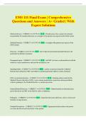 EMS 131 Final Exam &vert; Comprehensive  Questions and Answers &vert; A&plus; Graded &vert; With  Expert Solutions