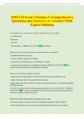 EMS 131 Exam 3 Section 4 &vert; Comprehensive  Questions and Answers &vert; A&plus; Graded &vert; With  Expert Solutions