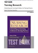 Test Bank - Nursing Research Generating and Assessing Evidence for Nursing Practice 11th Edition &lpar;Polit&comma; 2021&rpar;&comma; Chapter 1-31&vert; All Chapters