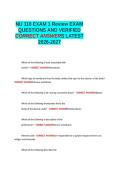 NU 110 EXAM 1 Review EXAM QUESTIONS AND VERIFIED CORRECT ANSWERS LATEST 2026-2027&period;