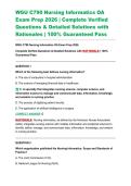 WGU C790 Nursing Informatics OA Exam Prep 2026 &vert; Complete Verified Questions & Detailed Solutions with Rationales &vert; 100&percnt; Guaranteed Pass