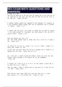 NEX EXAM MATH QUESTIONS AND ANSWERS
