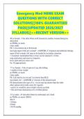 Emergency Med NBME EXAM  QUESTIONS WITH CORRECT  SOLUTIONS&vert;&vert;100&percnt; GUARANTEED  PASS&vert;&vert;UPDATED 2026&sol;2027  SYLLABUS&vert;&vert;<<RECENT VERSION>>