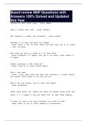 Board review NNP Questions with Answers 100&percnt; Solved and Updated this Year