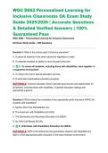 WGU D662 Personalized Learning for Inclusive Classrooms OA Exam Study Guide 2026 &vert; Accurate Questions & Detailed Verified Answers &vert; 100&percnt; Guaranteed Pass