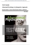 Test Bank - Abnormal Psychology An Integrative Approach 8th Edition by Marcia Stanhope&semi; 978-1305950443 Chapter 1-16 Complete Guide&period;