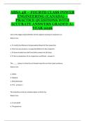 ABSA 4B &ndash; Fourth Class Power Engineering &lpar;Canada&rpar; &ndash; Practice Questions with Accurate Answers