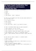 NP Exam Coach Certification Test Prep Questions and Answers Updated this Year