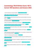 Cosmetology TDLR Written Exam&vert; 100 &percnt; Correct 100-Questions and Answers 2026