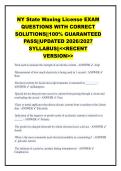 NY State Waxing License EXAM  QUESTIONS WITH CORRECT  SOLUTIONS&vert;&vert;100&percnt; GUARANTEED  PASS&vert;&vert;UPDATED 2026&sol;2027  SYLLABUS&vert;&vert;<<RECENT  VERSION>> 