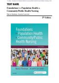 Test Bank - Foundations for Population Health in Community&sol;Public Health Nursing 5th Edition by Marcia Stanhope&semi; 978-0323443838 Chapter 1-32 Complete Guide&period;