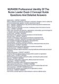 NUR4590 Professional Identity Of The Nu&period;&period;&period;ide Questions And Detailed Answers&period;