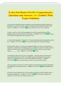 Evolve hesi Basics EXAM &vert; Comprehensive  Questions and Answers &vert; A&plus; Graded &vert; With  Expert Solutions 