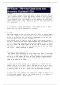 NP Exam 1 Review Questions and Answers Updated 2026