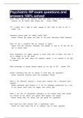 Psychiatric NP exam questions and answers 100&percnt; solved