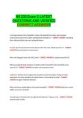 NS 233 Exam 2 LATEST QUESTIONS AND VERIFIED CORRECT ANSWERS&period;