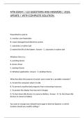 MTA EXAM &vert; 122 QUESTIONS AND ANSWERS &vert; 2026 UPDATE &vert; WITH COMPLETE SOLUTION&period;