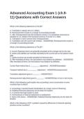 Advanced Accounting Exam 1 &lpar;ch&period;9-11&rpar; Questions with Correct Answers