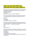 NUR 212 ACTUAL EXAM SCRIPT 2026 QUESTIONS WITH SOLUTIONS GRADED A&plus;