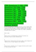 CISA Questions &lpar;1-100&rpar;&comma; CISA Questions &lpar;101-200&rpar;&comma; CISA Questions 201 - 300&comma; CISA Questions &lpar;301 - 400&rpar;&comma; CISA Questions &lpar;401 - 500&rpar;&comma; CISA Questions &lpar;501 - 600&rpar;&comma; CISA Questions &lpar;601-700&rpar;&comma; CISA Questions &lpar;701-800&rpar;&comma; CISA Questions &lpar;801 - 900&rpar;&comma; CISA Questions 