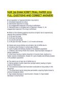 NUR 258 EXAM SCRIPT FINAL PAPER 2026 FULL QUESTIONS AND CORRECT ANSWERS