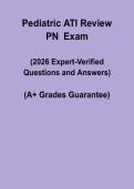 Pediatric ATI Review PN Study Guide 2026 &vert; Nursing Questions & Answers PDF