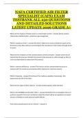 NAFA Certified Air Filter Specialist &lpar;CAFS&rpar; &ndash; Exam Test Bank with 250 Questions and Detailed Solutions &lpar;Latest Update&rpar;