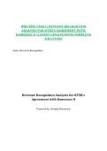 WGU D252 TASK 1&vert; REVENUE RECOGNITION ANALYSIS FOR KTSB&rsquo;S AGREEMENT WITH RAMESSES II &vert; LATEST UPDATE WITH COMPLETE SOLUTIONS