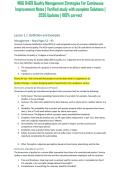 WGU D469 Quality Management Strategies For Continuous Improvement Notes &vert; Verified study with complete Solutions &vert; 2026 Updates &vert; 100&percnt; correct
