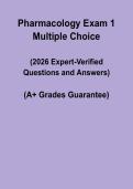 Pharmacology Exam 1 Multiple Choice Questions 2026 &vert; MCQ Study Guide PDF