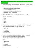 NR 546 Psychopharmacology Final Practice Exam Questions and Answers