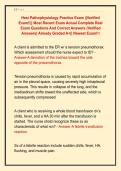Hesi Pathophysiology Practice Exam &vert;&vert;Verified  Exam&excl;&excl;&vert;&vert; Most Recent Exam Actual Complete Real  Exam Questions And Correct Answers &lpar;Verified  Answers&rpar; Already Graded A&plus;&vert;&vert; Newest Exam&excl;&excl;&excl; 