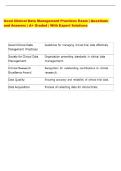 Good Clinical Data Management Practices Exam &vert; Questions  and Answers &vert; A&plus; Graded &vert; With Expert Solutions 