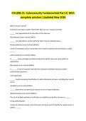 CIS120B-21&colon; Cybersecurity Fundamentals Part 2&vert; With complete solution&vert; Updated New 2026