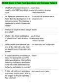 NR328 Exam 1 Peds Test Questions and Answers Rated A