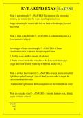 RVT ARDMS EXAM QUESTIONS AND ANSWERS 2026