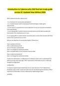 Introduction to Cybersecurity 25B final test study guide version B&vert; Updated New Edition&vert;2026
