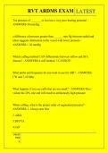 RVT ARDMS EXAM QUESTIONS AND ANSWERS 2026