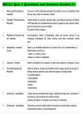 NR222 Quiz 1 Questions and Answers Graded A&plus;