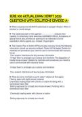 SERE 100 ACTUAL EXAM SCRIPT 2026 QUESTIONS WITH SOLUTIONS GRADED A&plus;