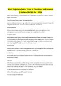 West Virginia Adjuster Exam 6&vert; Questions and answers &vert; Updated RATED A&plus; &vert; 2026
