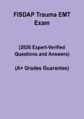 FISDAP Trauma EMT Study Guide 2026 &vert; Questions & Answers PDF