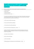 Health assessment exam 2 questions And All Correct Answers 2025-2026 Updated&period;