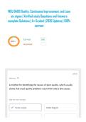 WGU D469 Quality&comma; Continuous Improvement&comma; and Lean six sigma &vert; Verified study Questions and Answers complete Solutions &vert; A&plus; Graded &vert; 2026 Updates &vert; 100&percnt; correct