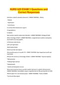 NURS 629 EXAM 3 Questions and Correct Responses&period;