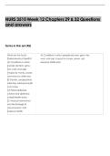 NURS 3510 Week 12 Chapters 29 & 32 Questions  and answers