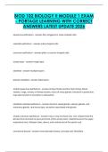 BIOD 102 Biology II &ndash; Module 1 Exam &ndash; Portage Learning &ndash; Practice Questions with Complete Solutions