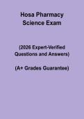 HOSA Pharmacy Science Study Guide 2026 &vert; Questions & Answers PDF